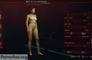 Cyberpunk 2077 Nude Female Creation with genitals [1080p]